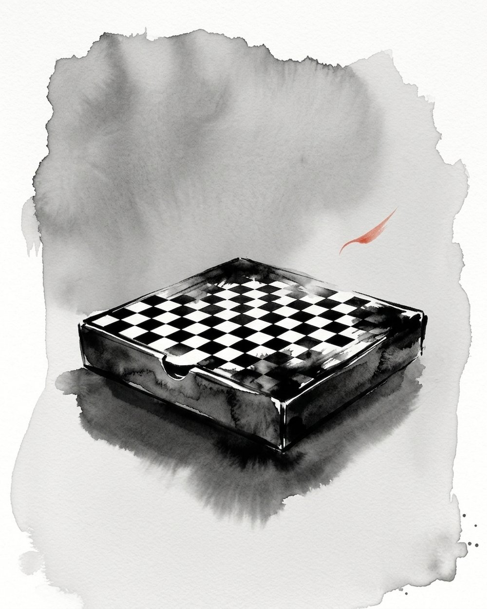 A chequered munch box, closed